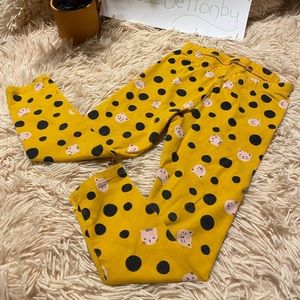 Cat & Jack Yellow & Black polka dot 3T Leggings